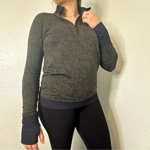 Black / Olive Lululemon Quarter-zip Long Sleeve Jacket Size Large